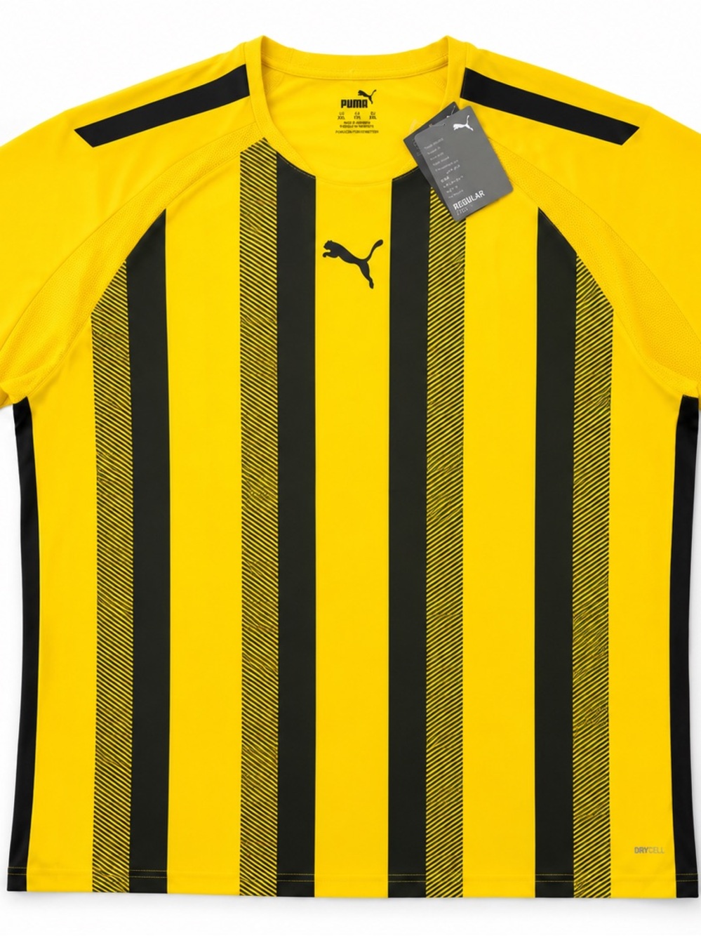 NWT Puma TeamLIGA Jersey XXL Yellow Black DryCELL Soccer Football Shirt